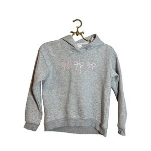 Full Tilt‎ Kids Gray Bow Graphic Hoodie Sweatshirt, Cozy & Cute Style